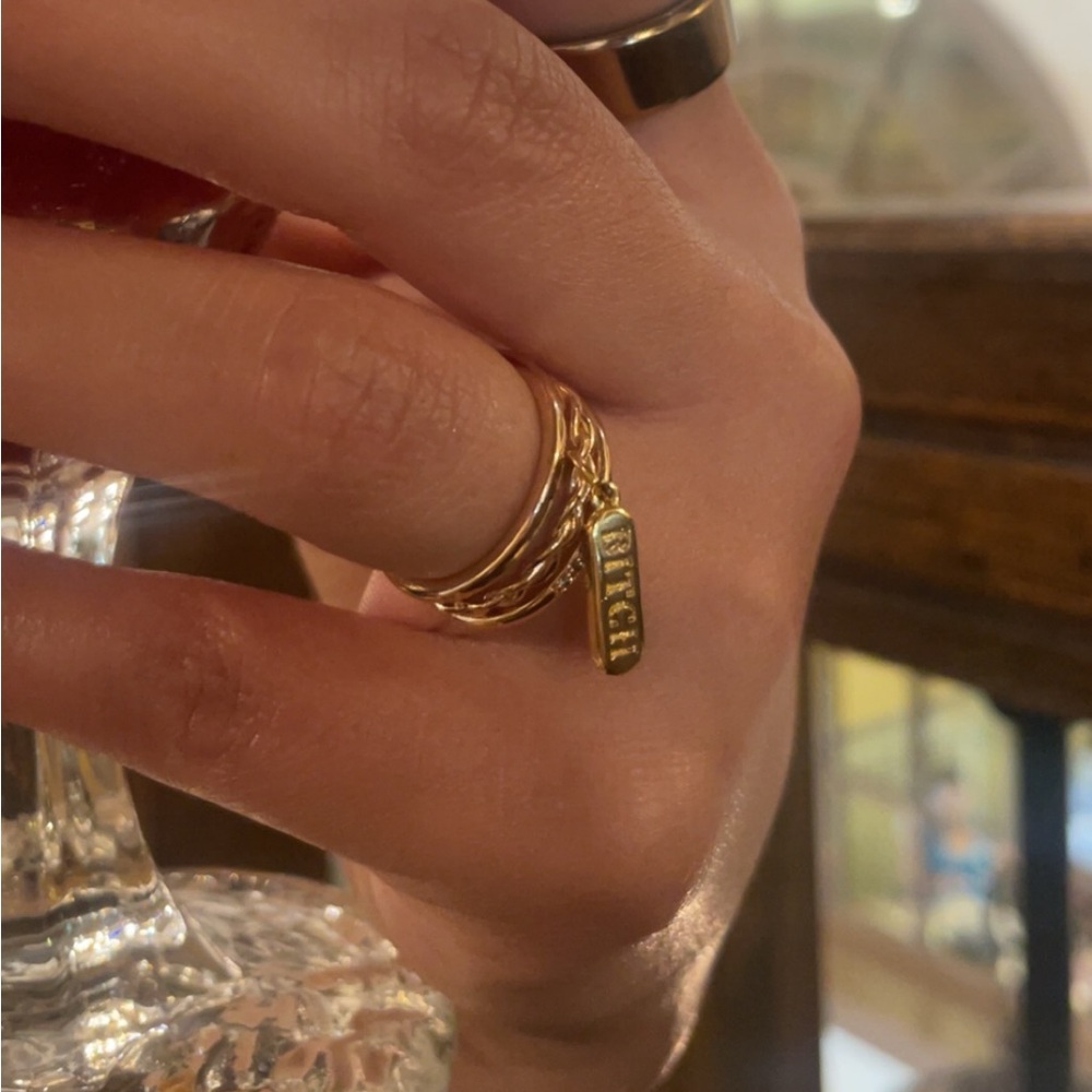 B**ch Charm Ring
